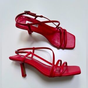 Topshop Red Heeled Sandals